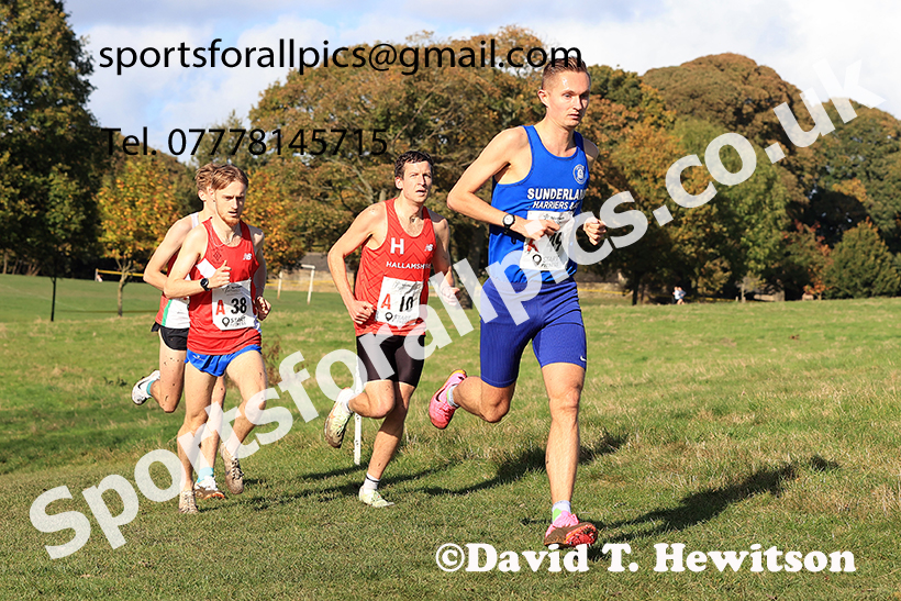 Senior men, 2024 Northern Cross Country Relays, Graves Park, Sheffield.   Photo: David T. Hewitson/Sports for All Pics